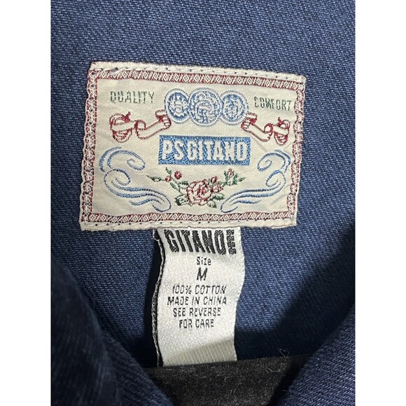 Vintage PS Gitano Jean Vest Women’s Medium Trucker Biker Western 90s Rocker - Picture 3 of 7